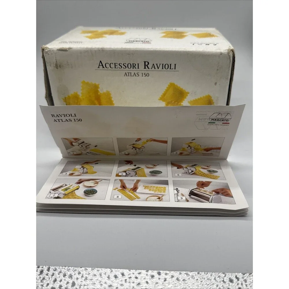 Marcato Ravioli Attachment for Atlas 150 Pasta Machine Silver